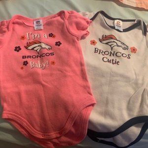 Bronco baby onsies